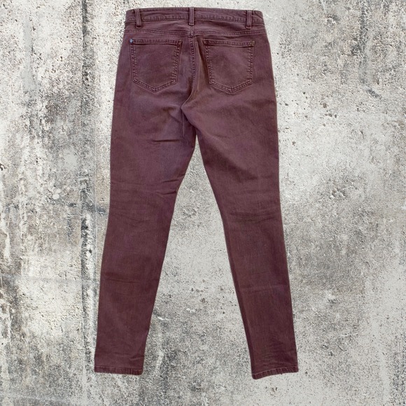 Tommy Hilfiger Classic Skinny Jeans Womens 6 Burgundy Wine Red Mid Rise Stretch - Picture 2 of 8
